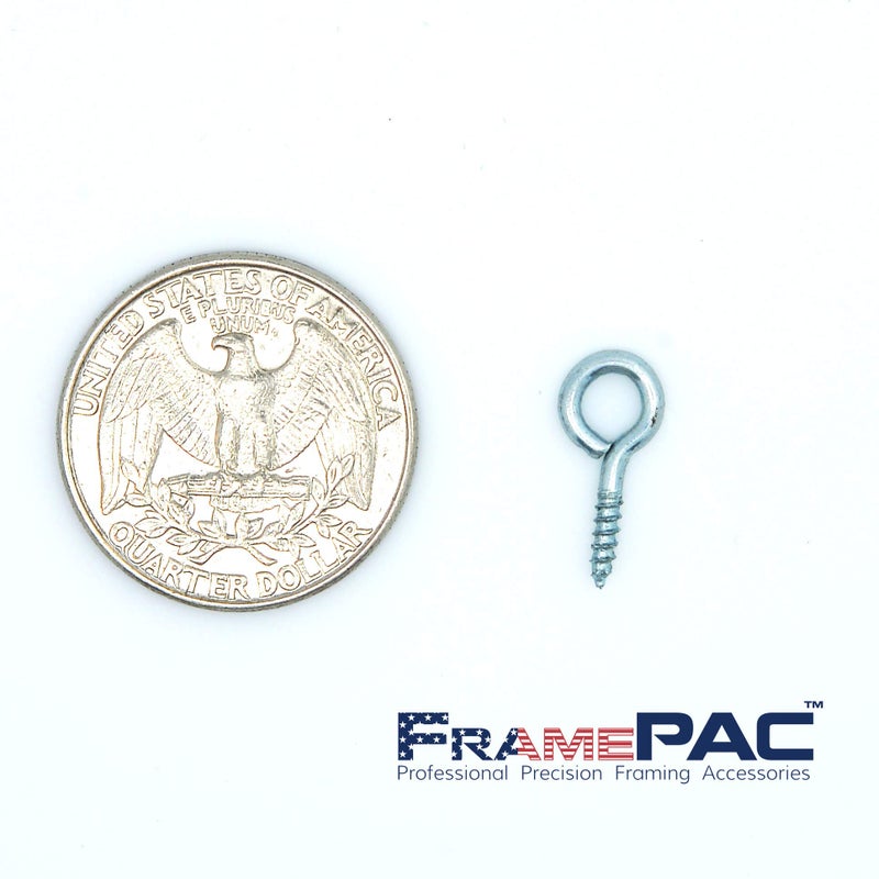 FramePac 200 Pcs Small Eye Screws Heavy Duty Silver Hook Eyes Bolts Eyelet Screw for Hanging Picture Frame Wall Arts Paintings & Home Decoration - Image 4
